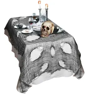 Comparateur de prix : WIDMANN Tissu Nappe Noir Effrayant - 60 x 300 cm - Halloween