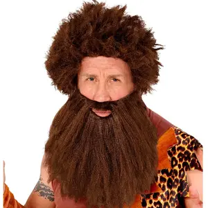 Comparateur de prix : RueDeLaFete Perruque avec barbe Homme des Cavernes