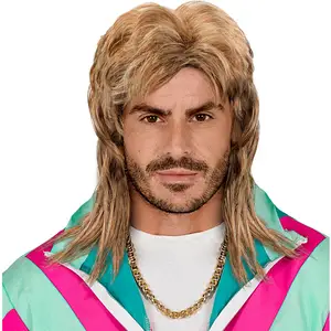 Comparateur de prix : Perruque - WIDMANN - Mode Années 80 - Homme - Blonde - Unique Coloris