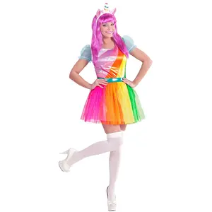 Comparateur de prix : WIDMANN MILANO PARTY FASHION déguisement robe licorne flashy femme - s - multicolore - 07561