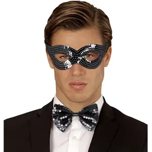 Masque Loup Sequin Noir - WIDMANN - Adulte - Mixte - MulticolorVendu parruedelafete