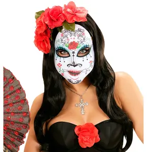 Widmann Masque en Tissu Imprimé - Dia De Los Muertos - Femme