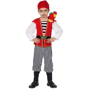Comparateur de prix : WIDMANN MILANO PARTY FASHION Déguisement Pirate rouge et noir avec perroquet - Enfant