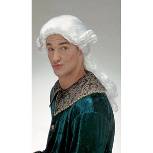 Perruque Louis XV Homme Marquis / Marquises - WIDMANN - Blanche - Perruque - Blanc pas cher