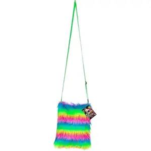 W WIDMANN MILANO Party Fashion - Sac à main en peluche, rétro, années 80, accessoire, carnaval