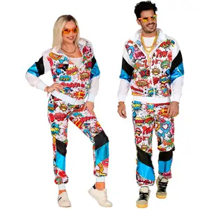 Comparateur de prix : Widmann déguisement survêtement pop art américain adulte - m - multicolore - 09632
