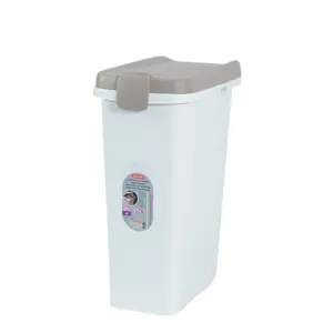 Comparateur de prix : Kerbl Stefanplast Petfood Conteneur pour Chien Moyen Brun/Blanc 25 L