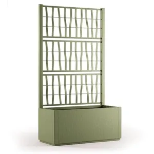 Comparateur de prix : Stefanplast Bac à fleur Ethica rectangulaire 80 cm avec treillis vert