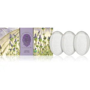 La Florentina Lavender Hand Soap ensemble de savons solides arôme lavande 3x150 g pas cher