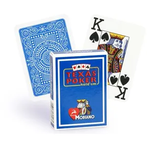 Comparateur de prix : Modiano 3005466 Crates de Texas Poker Bleu Clair 2 Jumbo Index