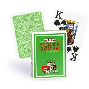 Modiano 3005464 Cartes de Texas Poker Vert Clair 2 Jumbo Index