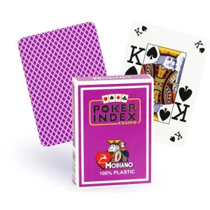Comparateur de prix : Modiano Texas Poker 4 Mini Index Violet - Cartes à Jouer Texas Poker
