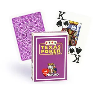 Modiano- Cartes de Poker, 3005462, Lila, 58x63