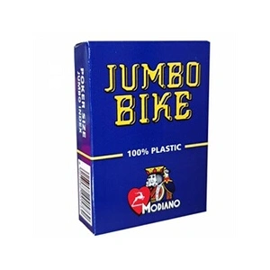 Modiano JUMBO BIKE - Jeu de 55 cartes 100% plastique - format poker - 2 index jumbo