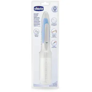 Comparateur de prix : Chicco Set De Goupillons Bleu - Avec Brosse Biberon, Petite Brosse Et Pince - Chicco