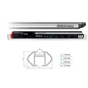 Comparateur de prix : MENABO' Barre de toit en aluminium argent 54x21mm - Taille M, Système RACK SYSTEM