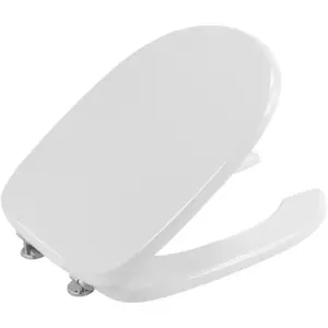 Gedy Abattant wc Mod.4009 handicape' en mdf avec laquage e'poxy et charnie'res en laiton chrome' 36,5x45,5x6 cm abattant wc blanc pas cher