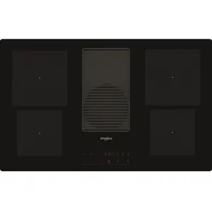 Comparateur de prix : Whirlpool Table De Cuisson Aspirante Induction 83cm 4 Feux 7500w Noir - WVH92K/1