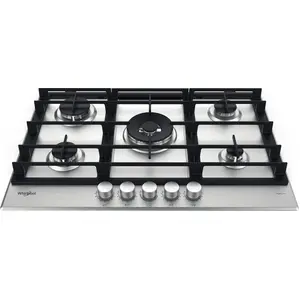 Whirlpool Table de cuisson gaz 73cm 5 feux inox - gmwl758ixlfr pas cher