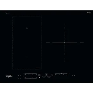 Whirlpool table de cuisson à induction 65cm 3 feux 7200w noir - wlb3965bfixl pas cher
