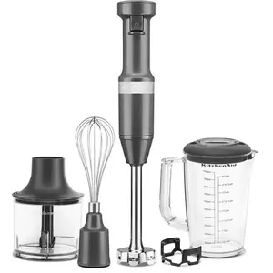 Comparateur de prix : KitchenAid KitchenAid 5KHBV83EBM - Mixeur à main - 180 Watt - noir mat