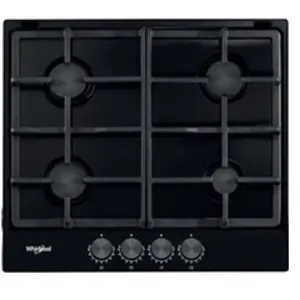 Whirlpool - table de cuisson gaz 60cm 7300w noir tgml660nb - TGML660NB pas cher