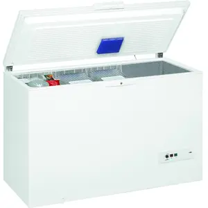 Comparateur de prix : Congélateur coffre 390L Froid Statique WHIRLPOOL 140.5cm N/C, 98848 TU