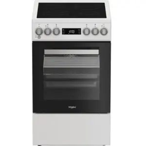 WHIRLPOOL - Cuisinière blanche vitrocéramique 50 cm - W5V5LCW 85999171... pas cher