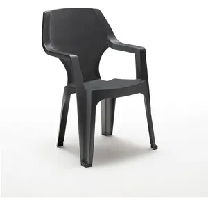 Fauteuil de jardin en résine empilable 61 cm Parma Gris BICA pas cher