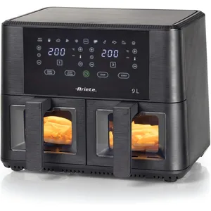Comparateur de prix : Friteuse à air double 9L - ARIETE - 4631 - Multifonction - 11 programmes - Jusqu'à 3,6 kg d'aliments frits
