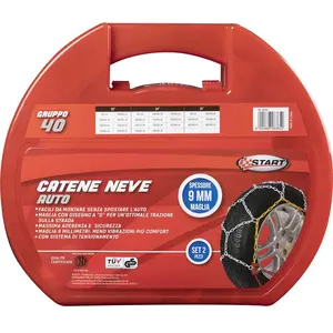 START Jeu de 2 pièces chaînes à neige voiture - 9 mm - groupe 40 pas cher