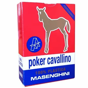 Masenghini CAVALLINO - Jeu de 55 cartes 100% plastique - Format Poker ...Vendu parfnac