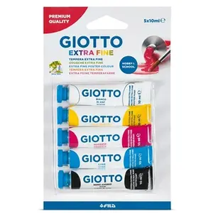 Comparateur de prix : Pack de 5 tubes de gouache Giotto 10 ml