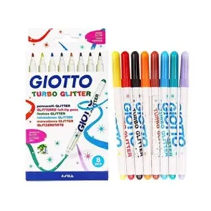 Giotto's 8 stylo feutre turbo glitter giotto 425800 pas cher