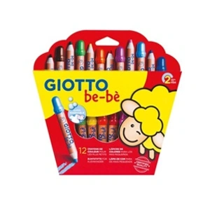 Etui de 12 crayons de couleur Giotto be-bè avec taille-crayon pas cher