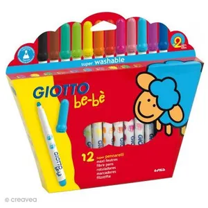 Comparateur de prix : Feutres GIOTTO bébé - Étui de 12 Maxi feutres