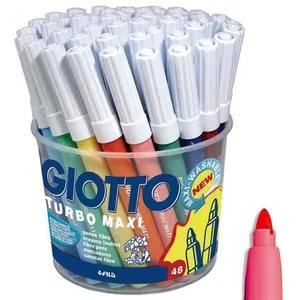 Comparateur de prix : Giotto's Feutre - Giotto - Turbo Maxi - Pointe bloquée large 5.5 mm - Lot de 48
