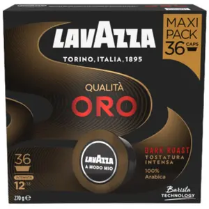 Capsules de café Lavazza A Modo Mio Qualita Oro Dark Roast pour machines Lavazza®, 36 pièces. pas cher