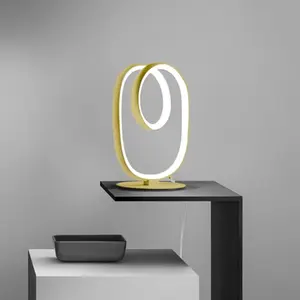 Gea Luce - Diva - Lampe de table led dimmable - Aluminium doré brossé,... pas cher