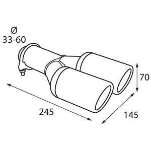 Lampa 40880 Embout d'échappement TS de 43 pas cher