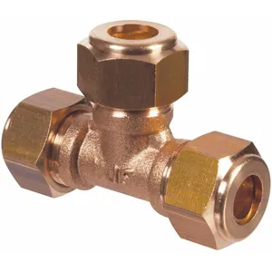 Raccord bicône en T laiton - Ø 12 mm - Comisa pas cher