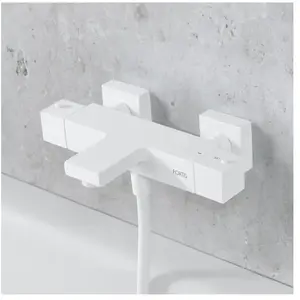 Fortis Mitigeur bain/douche pour 2 sorties, mural, carré, 84111THMW, pas cher