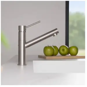 Fortis Brera Steel extend Mitigeur de cuisine pivotant avec douchette ... pas cher