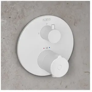 Fortis round Mitigeur thermostatique pour 2 sorties, pour corps d’encastrement Toya, 78691THMW, pas cher