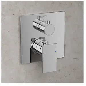 Fortis square Mitigeur de baignoire monocommande pour 2 sorties, pour corps d’encastrement Toya, 8469100PC, pas cher