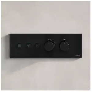 Fortis Mitigeur thermostatique pour 3 sorties, installation à l’horizontale, pour corps d’encastrement Blocco, 50713THBB, pas cher