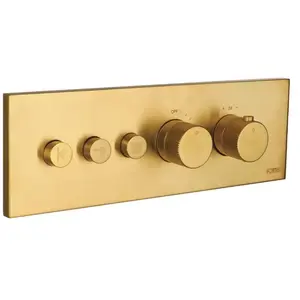 Fortis Mitigeur thermostatique pour 3 sorties, installation à l’horizontale, pour corps d’encastrement Blocco, 50713THBG, pas cher