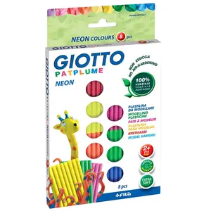 Comparateur de prix : F.I.L.A. GIOTTO Patplume - Assortiment de pâte à modeler 8 x 33g couleurs fluo
