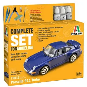 Comparateur de prix : STARTER KIT : Maquette voiture - Porsche 911 en 1:24 Italeri-I72013