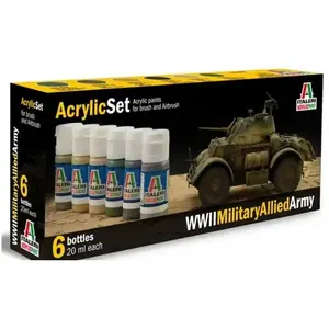 Set Peintures Chars Alliés 2.GM Italeri pas cher